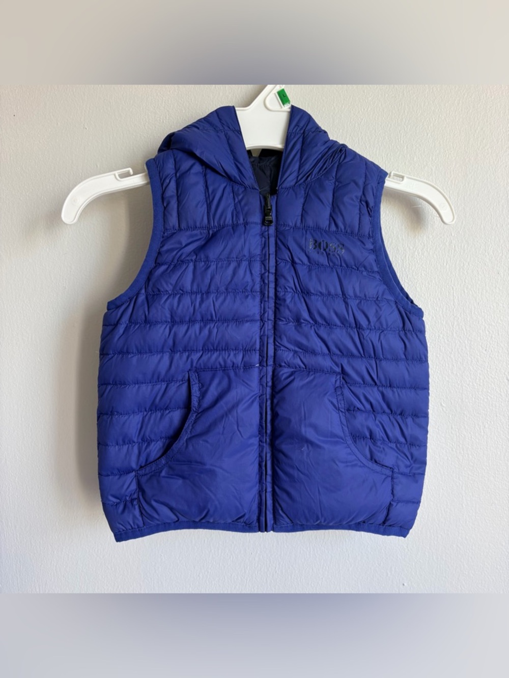 Hugo Boss Electric Blue Quilted Logo Puffer Reversible